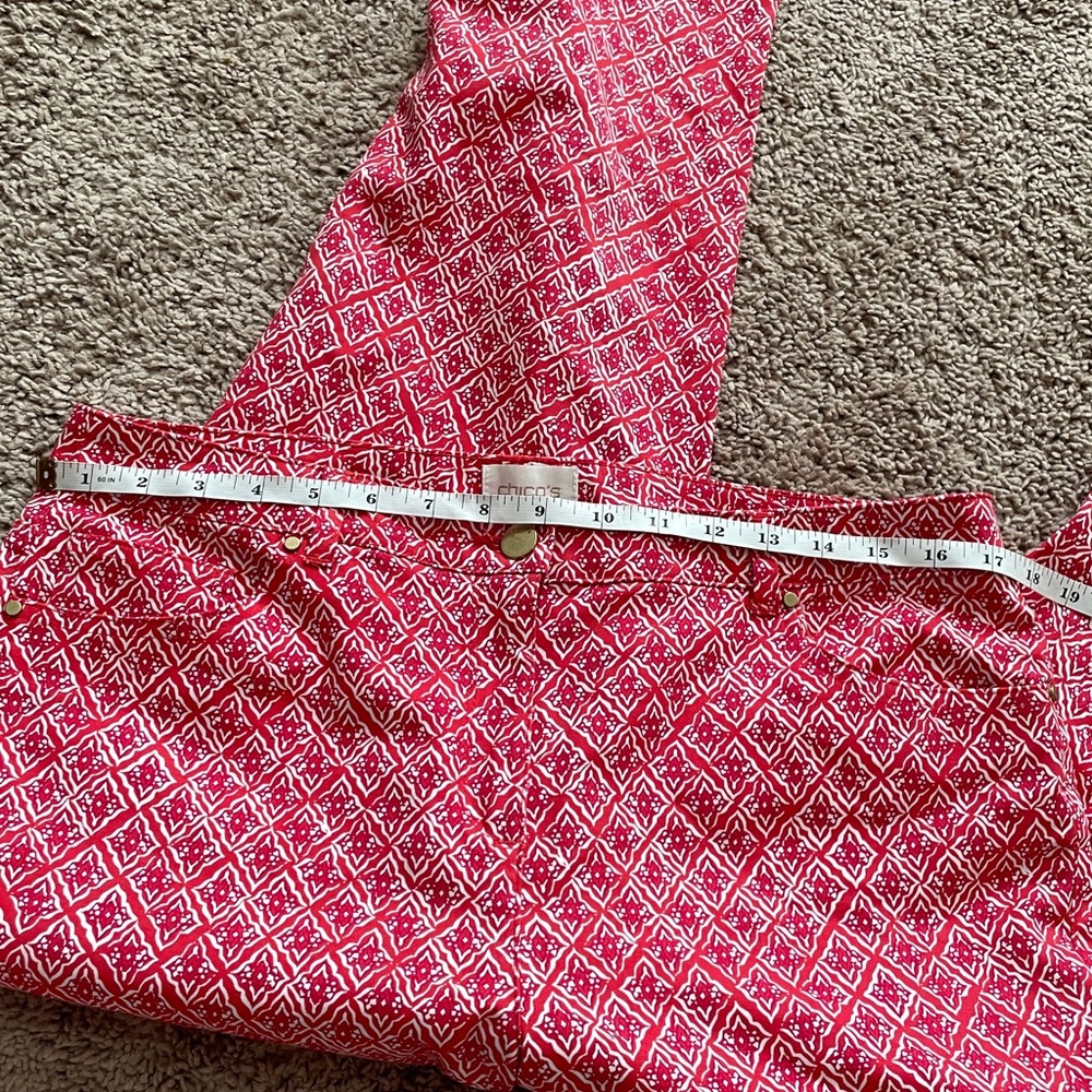 Chicos 1.5 Pink and Orange Cropped‎ Pants - Picture 4 of 7